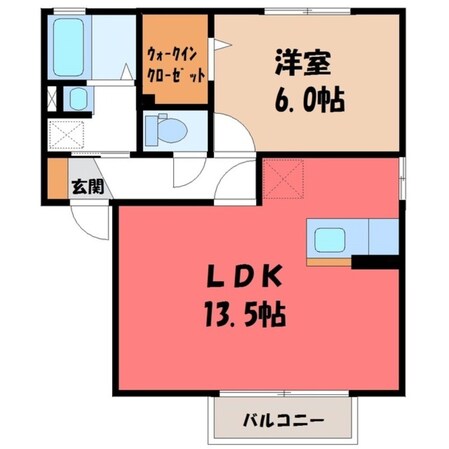 クレセント Aの物件間取画像